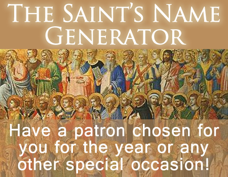 Saint's Name Generator by Jen Fulwiler